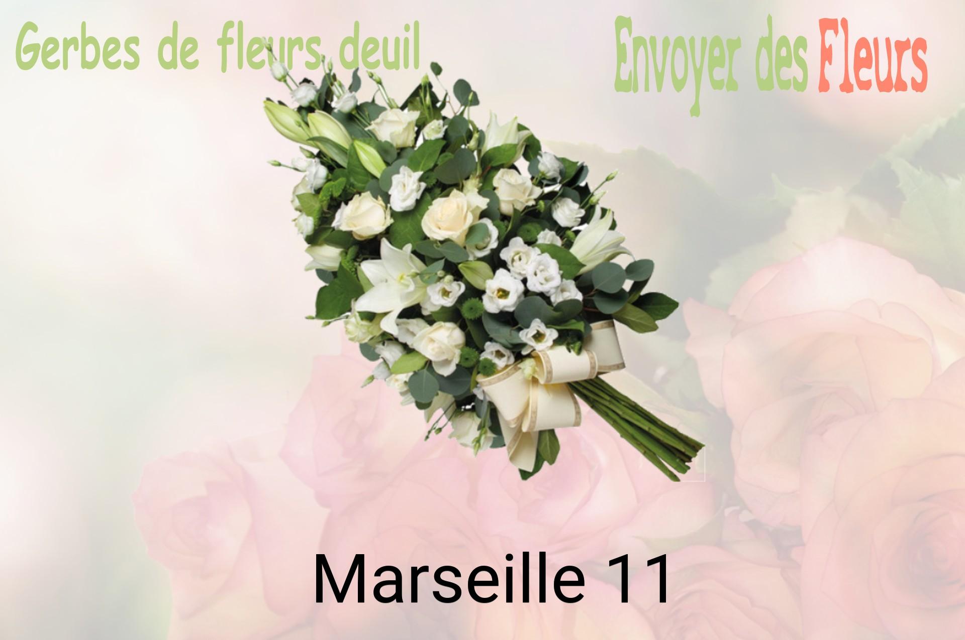 Gerbe de fleurs de deuil livrée à Marseille-11